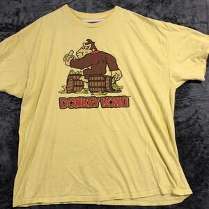 Nintendo Donkey Kong Graphic T-Shirt Mens XXL Yellow Good Retro Video Game Tee